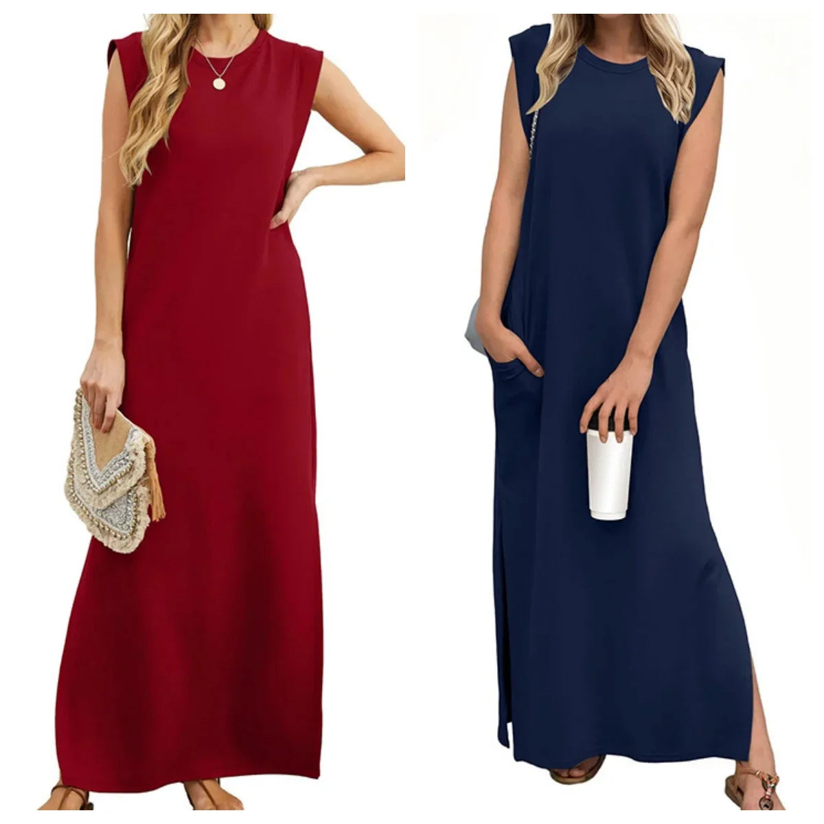 Vestido Elsa - Sem Mangas Leve e Soltinho