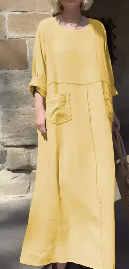 Vestido Luiza - Linho Premium - Soltinho e Leve (Verão Europeu 2025)