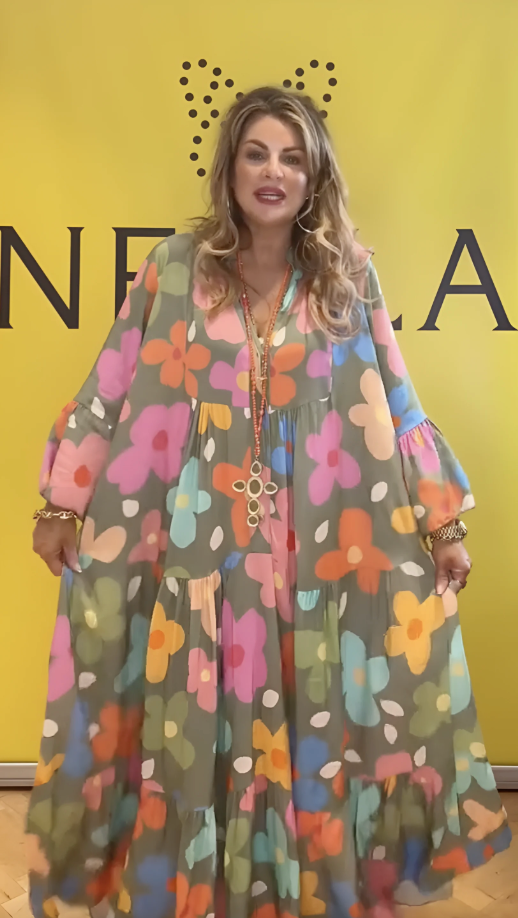 Vestido Meire | Manga Flare Estampado com Decote em V (Queridinho da Primavera em 2025)