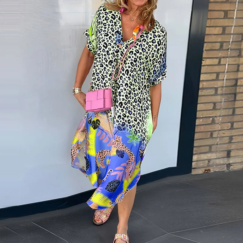 Vestido Sabrina - Decote em V - Super Leve e Solto Caimento Perfeito (Primavera 2025)