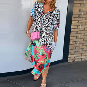 Vestido Sabrina - Decote em V - Super Leve e Solto Caimento Perfeito (Primavera 2025)