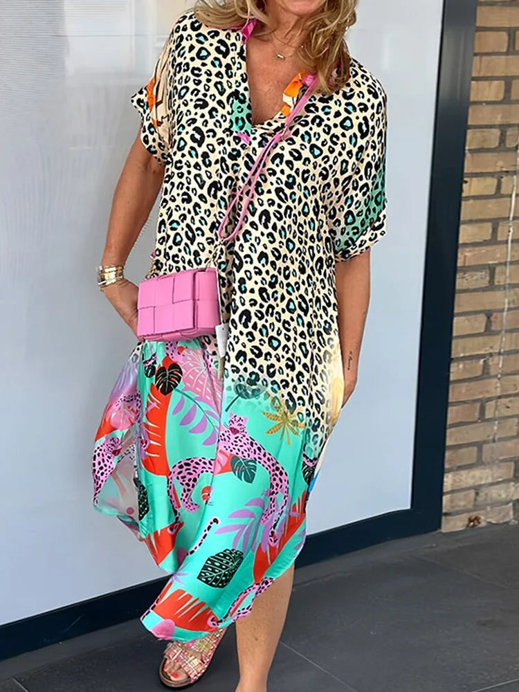 Vestido Sabrina - Decote em V - Super Leve e Solto Caimento Perfeito (Primavera 2025)