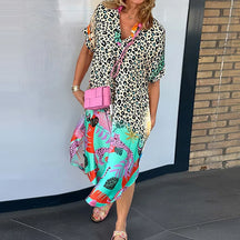 Vestido Sabrina - Decote em V - Super Leve e Solto Caimento Perfeito (Primavera 2025)