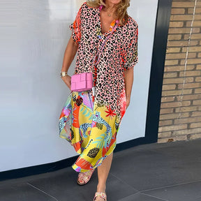 Vestido Sabrina - Decote em V - Super Leve e Solto Caimento Perfeito (Primavera 2025)