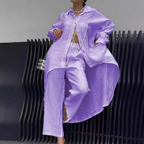 Conjunto Lara - Feito em Linho Premium - Calça de Cintura Elástica (Queridinho das Blogueiras)