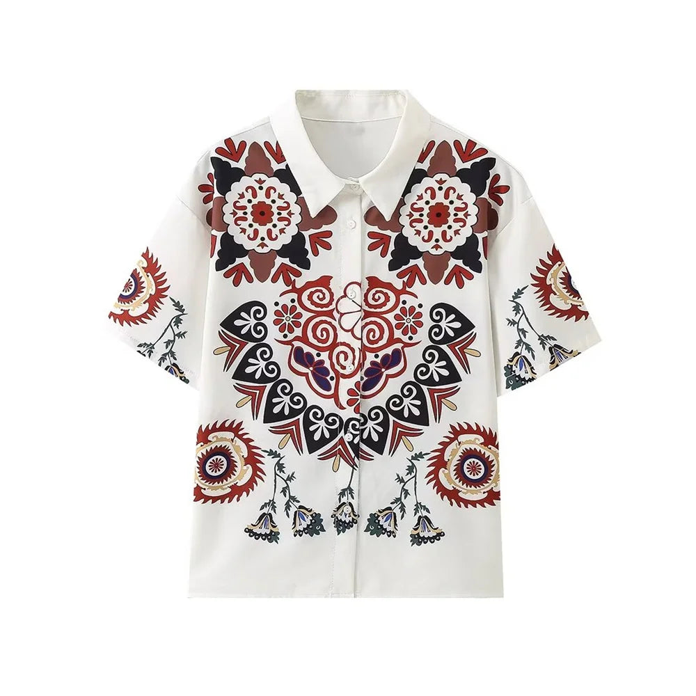 Conjunto Karm - Estampado com Botões (O Sucesso Europeu)