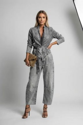 Conjunto Marieza - Jeans - Jaqueta + Calça (Favorito das Blogueiras)