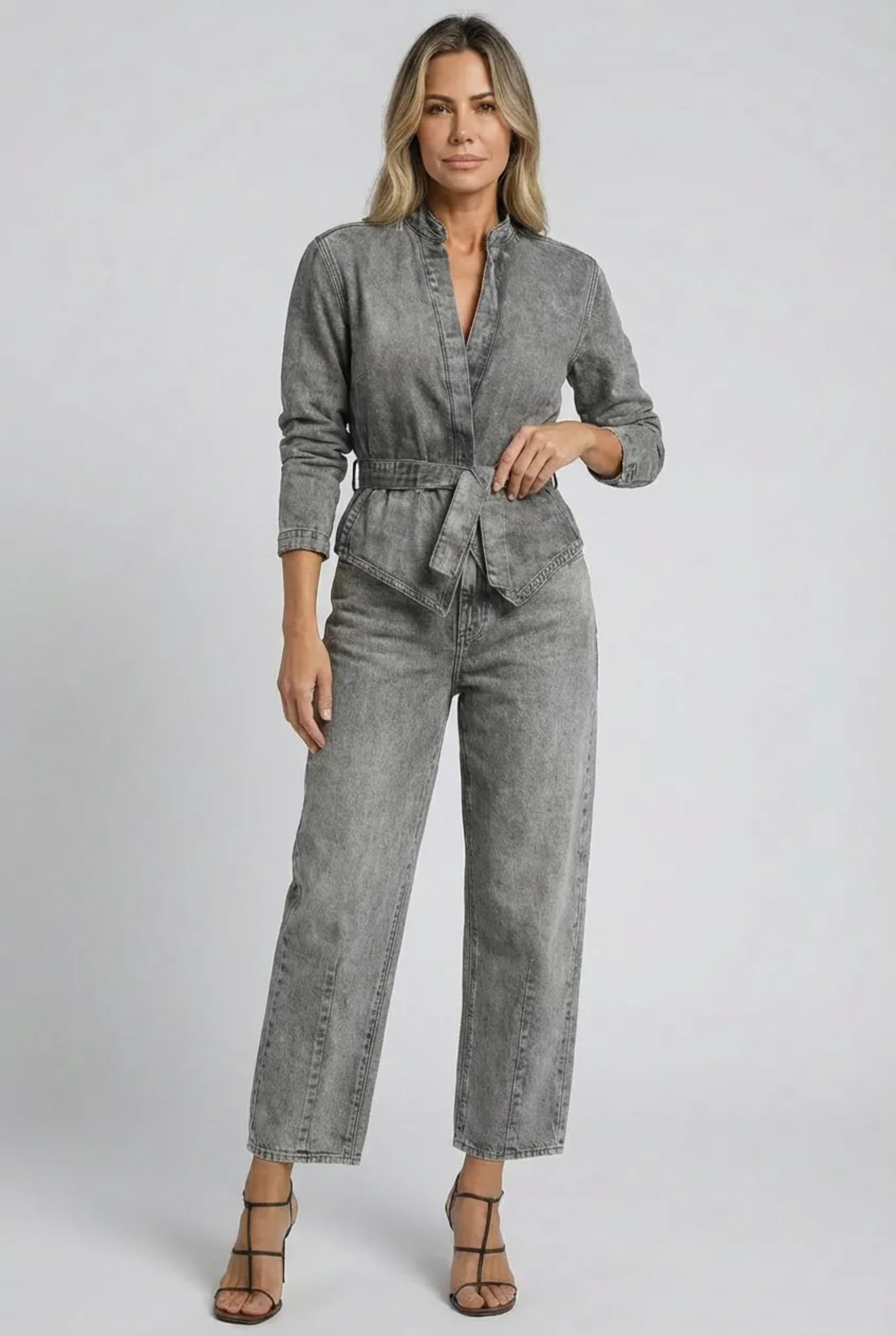 Conjunto Marieza - Jeans - Jaqueta + Calça (Favorito das Blogueiras)