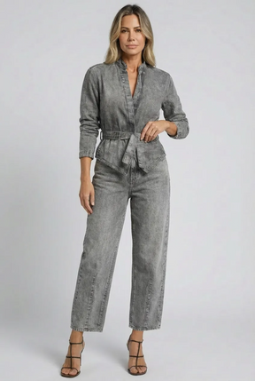 Conjunto Marieza - Jeans - Jaqueta + Calça (Favorito das Blogueiras)